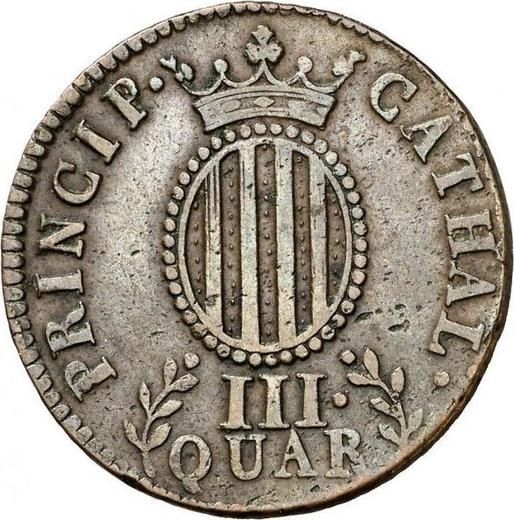 Revers 3 Cuartos 1814 "Katalonien" - Münze Wert - Spanien, Ferdinand VII