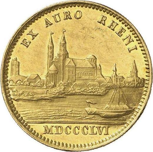 Rewers monety - Dukat MDCCCLVI (1856) - cena złotej monety - Bawaria, Maksymilian II