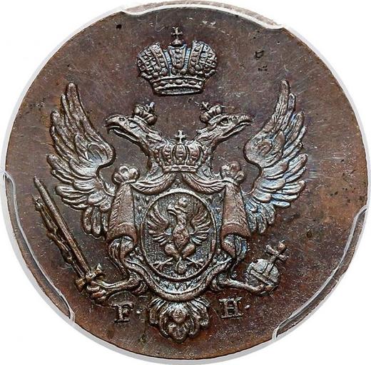 Аверс монеты - 1 грош 1829 года FH Новодел - цена  монеты - Польша, Царство Польское