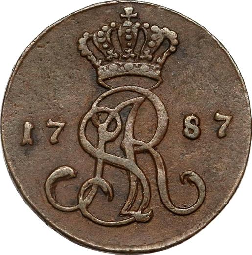 Аверс монеты - 1 грош 1787 года EB - цена  монеты - Польша, Станислав II Август