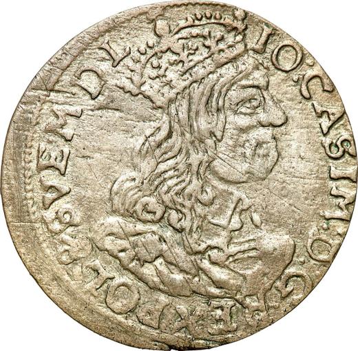 Аверс монеты - Трояк (3 гроша) 1662 года AT "Тип 1661-1665" - цена серебряной монеты - Польша, Ян II Казимир
