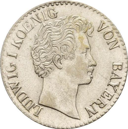 Anverso 6 Kreuzers 1831 - valor de la moneda de plata - Baviera, Luis I