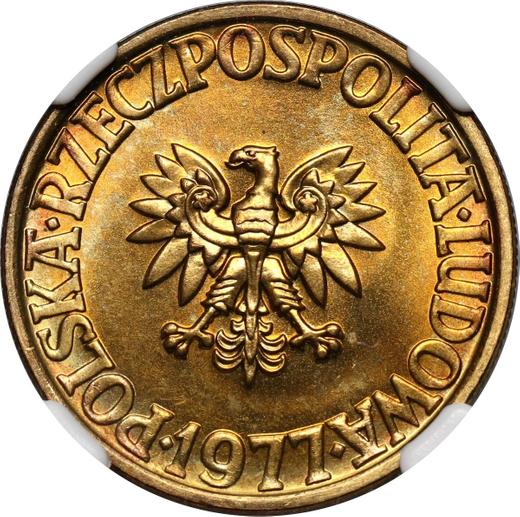 Anverso 5 eslotis 1977 - valor de la moneda  - Polonia, República Popular