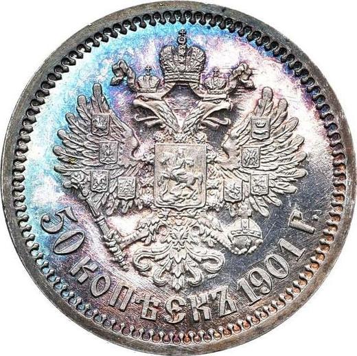 Rewers monety - 50 kopiejek 1901 (АР) - cena srebrnej monety - Rosja, Mikołaj II