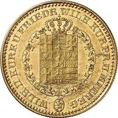 Awers monety - 5 talarów 1843 - cena złotej monety - Hesja-Kassel, Wilhelm II