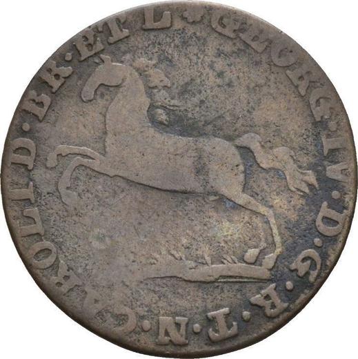 Аверс монеты - 1 пфенниг 1822 года CvC - цена  монеты - Брауншвейг-Вольфенбюттель, Карл II