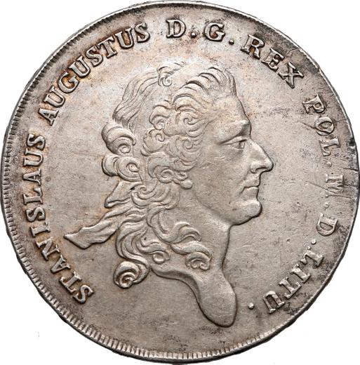 Аверс монеты - Талер 1780 года EB - цена серебряной монеты - Польша, Станислав II Август