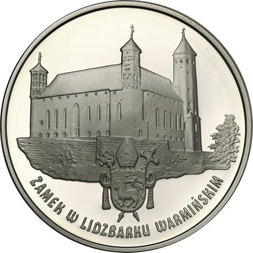 Reverso 20 eslotis 1996 MW AN "Castillo de Lidzbark Warmiński" - valor de la moneda de plata - Polonia, República moderna