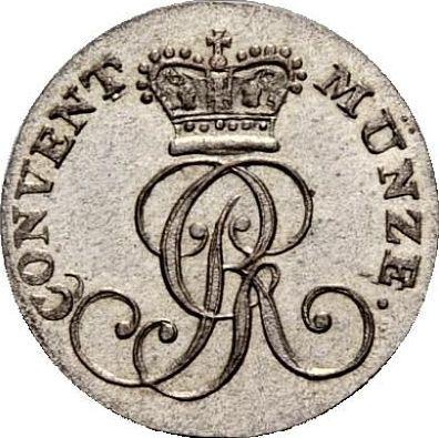 Аверс монеты - 4 пфеннига 1817 года H - цена серебряной монеты - Ганновер, Георг III