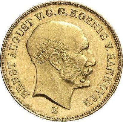Аверс монеты - 10 талеров 1846 года B - цена золотой монеты - Ганновер, Эрнст Август