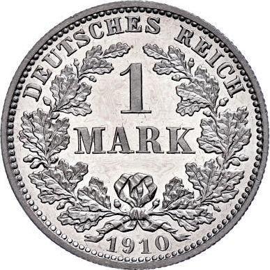 Awers monety - 1 marka 1910 J "Typ 1891-1916" - cena srebrnej monety - Niemcy, Cesarstwo Niemieckie