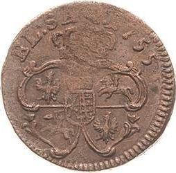 Reverso Szeląg 1755 "de corona" - valor de la moneda  - Polonia, Augusto III