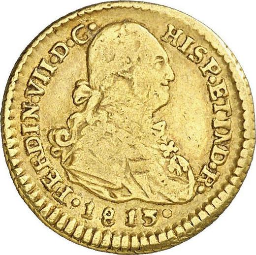 Аверс монеты - 1 эскудо 1813 года So FJ - цена золотой монеты - Чили, Фердинанд VII