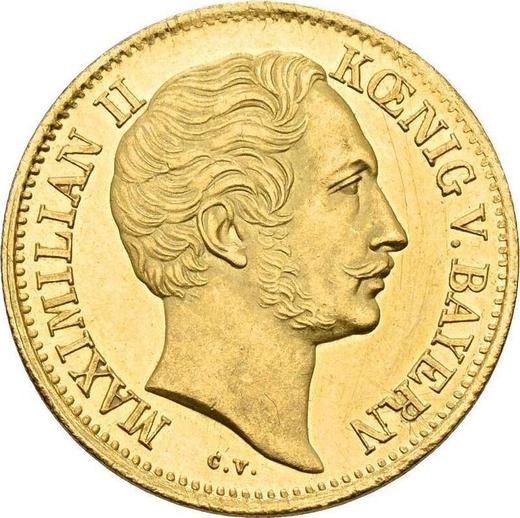 Awers monety - Dukat 1855 "Typ 1849-1856" - cena złotej monety - Bawaria, Maksymilian II