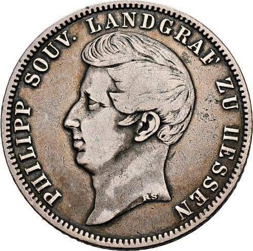 Аверс монеты - 1/2 гульдена 1841 года - цена серебряной монеты - Гессен-Гомбург, Филипп Август Фридрих