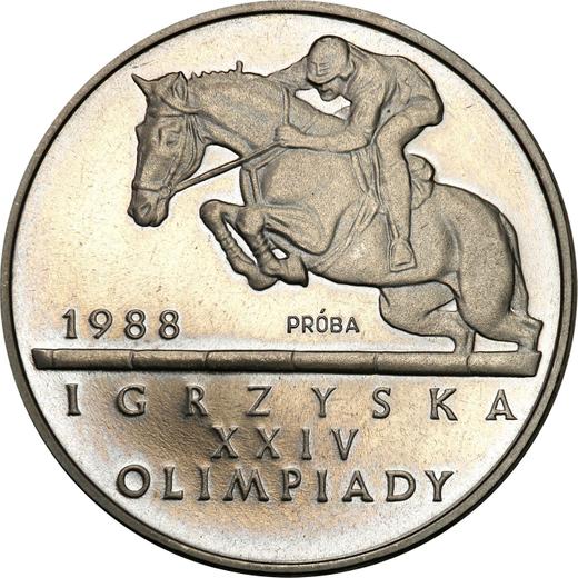 Реверс монеты - Пробные 500 злотых 1987 года MW ET "XXIV летние Олимпийские Игры - Сеул 1988" Никель - цена  монеты - Польша, Народная Республика