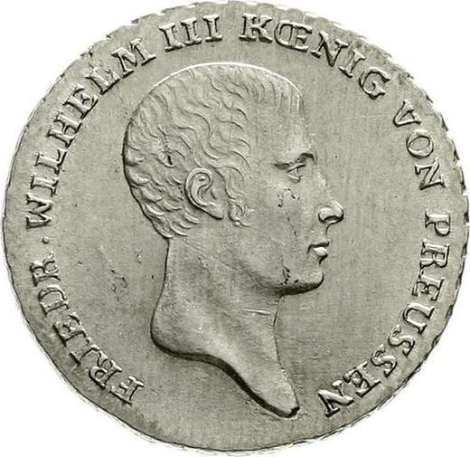 Anverso 1/6 tálero 1817 B "Tipo 1809-1818" - valor de la moneda de plata - Prusia, Federico Guillermo III
