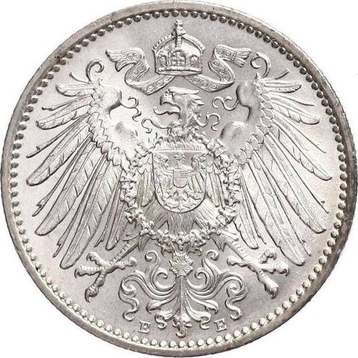 Rewers monety - 1 marka 1906 E "Typ 1891-1916" - cena srebrnej monety - Niemcy, Cesarstwo Niemieckie
