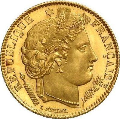 Аверс монеты - 10 франков 1850 года A "Тип 1850-1851" - цена золотой монеты - Франция, Вторая республика