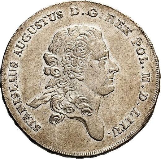 Аверс монеты - Талер 1779 года EB - цена серебряной монеты - Польша, Станислав II Август