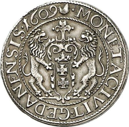 Реверс монеты - Орт (18 грошей) 1609 года "Гданьск" - цена серебряной монеты - Польша, Сигизмунд III Ваза