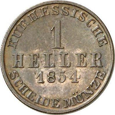 Reverso Heller 1854 - valor de la moneda  - Hesse-Cassel, Federico Guillermo