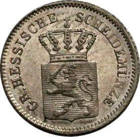 Аверс монеты - 1 крейцер 1859 года - цена серебряной монеты - Гессен-Дармштадт, Людвиг III