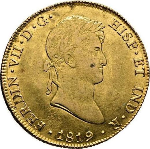 Аверс монеты - 8 эскудо 1819 года JP - цена золотой монеты - Перу, Фердинанд VII
