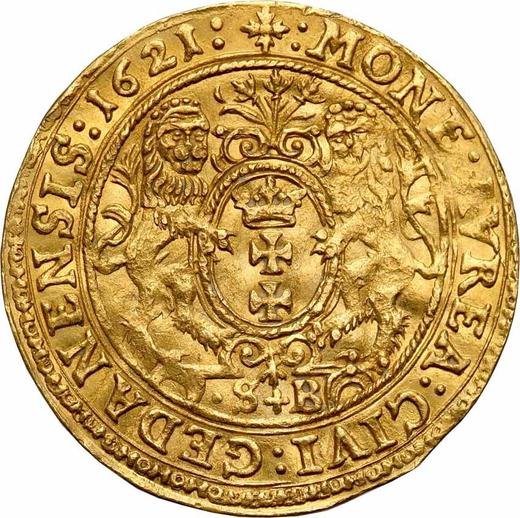 Реверс монеты - Дукат 1621 года "Гданьск" - цена золотой монеты - Польша, Сигизмунд III Ваза