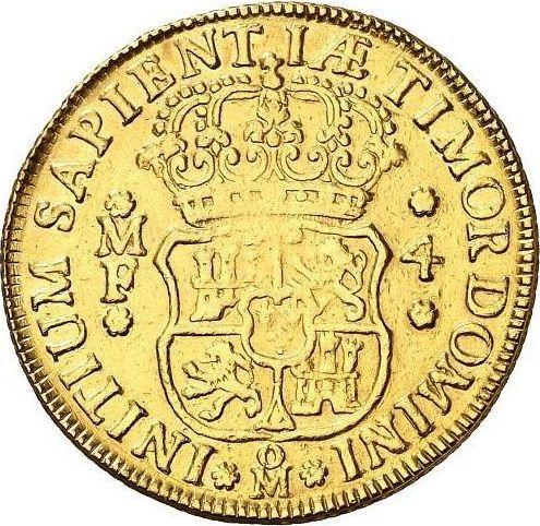Реверс монеты - 4 эскудо 1747 года Mo MF - цена золотой монеты - Мексика, Фердинанд VI