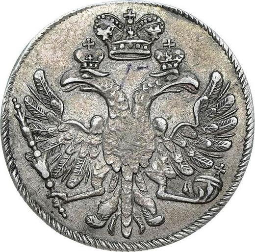 Anverso 5 kopeks 1713 Denominación "IIIII" Reacuñación - valor de la moneda de plata - Rusia, Pedro I