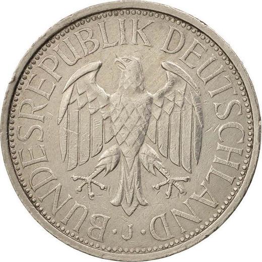 Реверс монеты - 1 марка 1974 года J - цена  монеты - Германия, ФРГ