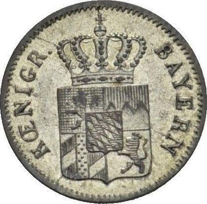 Awers monety - 1 krajcar 1840 - cena srebrnej monety - Bawaria, Ludwik I