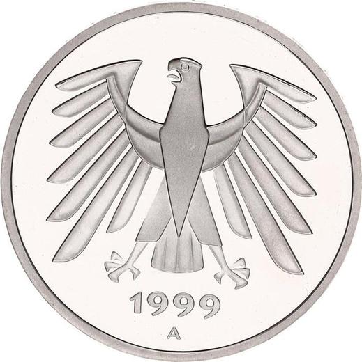 Реверс монеты - 5 марок 1999 года A - цена  монеты - Германия, ФРГ