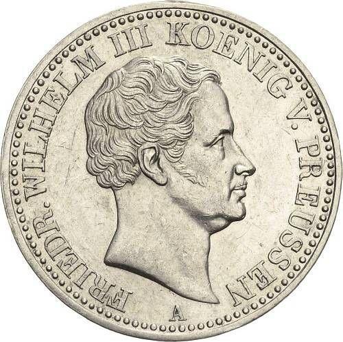 Anverso Tálero 1840 A "Minero" - valor de la moneda de plata - Prusia, Federico Guillermo III