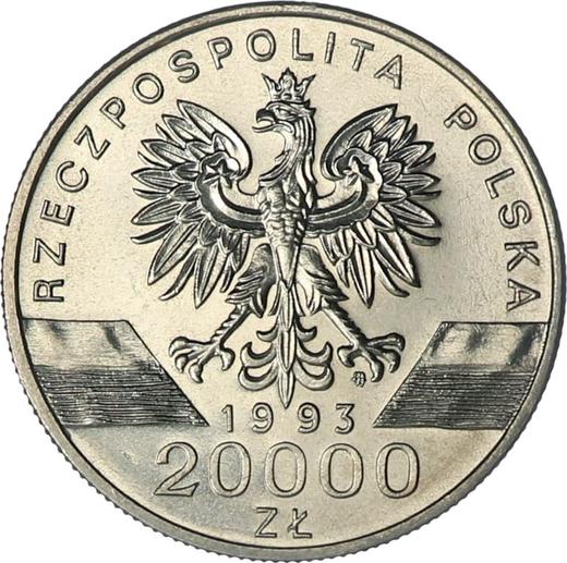 Anverso 20000 eslotis 1993 MW ET "Golondrinas" - valor de la moneda  - Polonia, República moderna