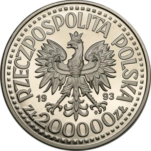 Аверс монеты - Пробные 200000 злотых 1993 года MW ET "Казимир IV Ягеллончик" Никель - цена  монеты - Польша, III Республика до деноминации