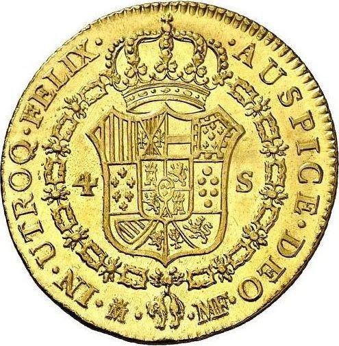 Reverse 4 Escudos 1792 M MF - Spain, Charles IV