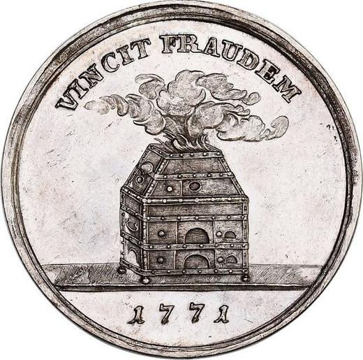 Реверс монеты - Пробные Полталера 1771 года Серебро - цена серебряной монеты - Польша, Станислав II Август