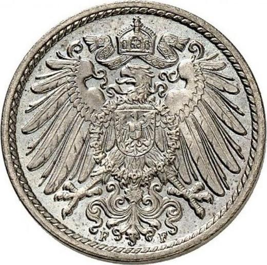 Rewers monety - 5 fenigów 1898 F "Typ 1890-1915" - cena  monety - Niemcy, Cesarstwo Niemieckie