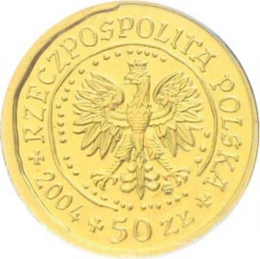 Anverso 50 eslotis 2004 MW NR "Pigargo europeo" - valor de la moneda de oro - Polonia, República moderna