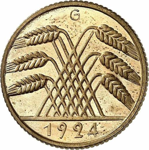 Reverse 10 Reichspfennig 1924 G -  Coin Value - Germany, Weimar Republic
