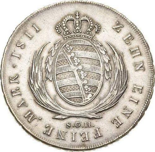 Reverso Tálero 1811 S.G.H. - valor de la moneda de plata - Sajonia, Federico Augusto I