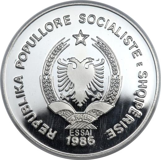 Rewers monety - Próba 50 leków 1986 "Port Durazzo" Paladium - cena palladowej monety - Albania, Republika Ludowa