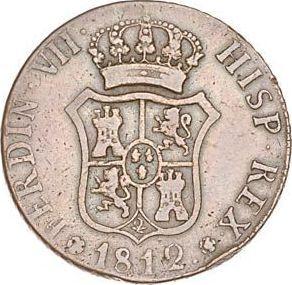 Аверс монеты - 6 куарто 1812 года "Каталония" - цена  монеты - Испания, Фердинанд VII