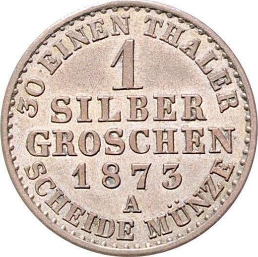 Reverso 1 Silber Groschen 1873 A - valor de la moneda de plata - Prusia, Guillermo I