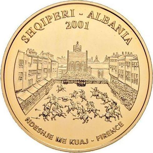 Reverso 200 leke 2001 "David" - valor de la moneda de oro - Albania, República Moderna