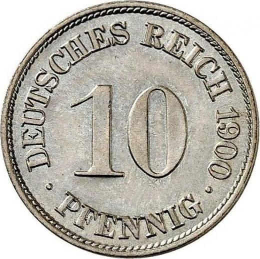 Anverso 10 Pfennige 1900 F "Tipo 1890-1916" - valor de la moneda  - Alemania, Imperio alemán
