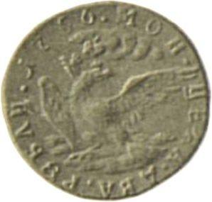 Reverso Pruebas 2 rublos 1756 Águila en las nubes - valor de la moneda de oro - Rusia, Isabel I