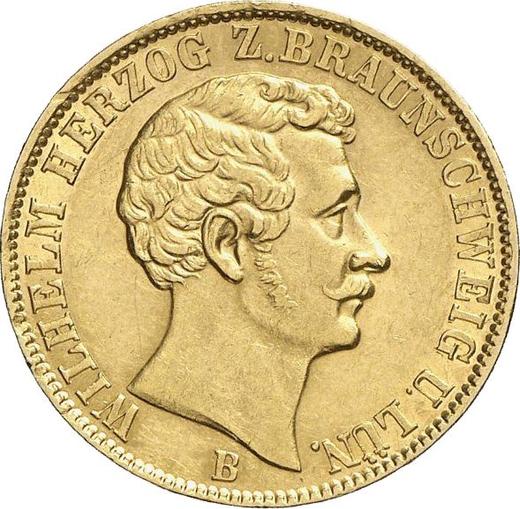 Anverso 1 corona 1859 B - valor de la moneda de oro - Brunswick-Wolfenbüttel, Guillermo
